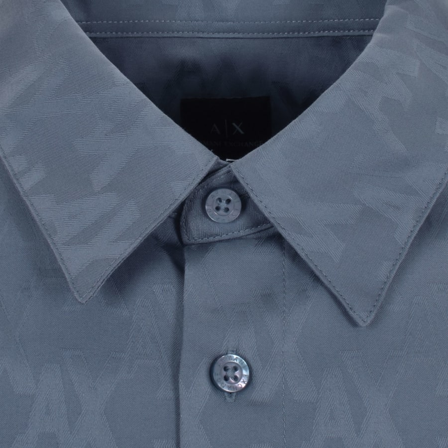 Armani Exchange Long Sleeve Shirt Blue | Mainline Menswear